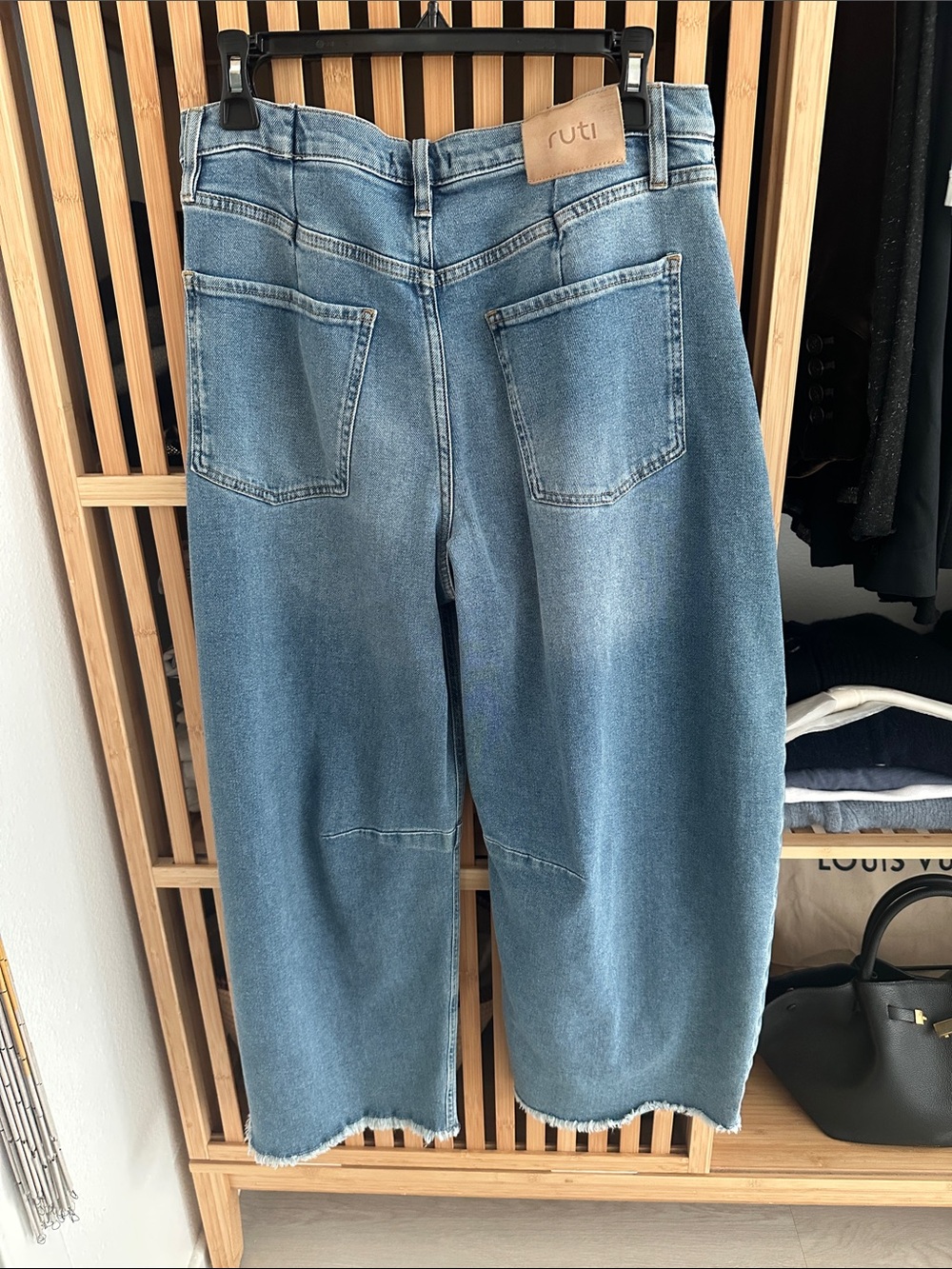 Wide Leg Distressed Blue Denim Jeans - n:philanthropy - Picture 3 of 12